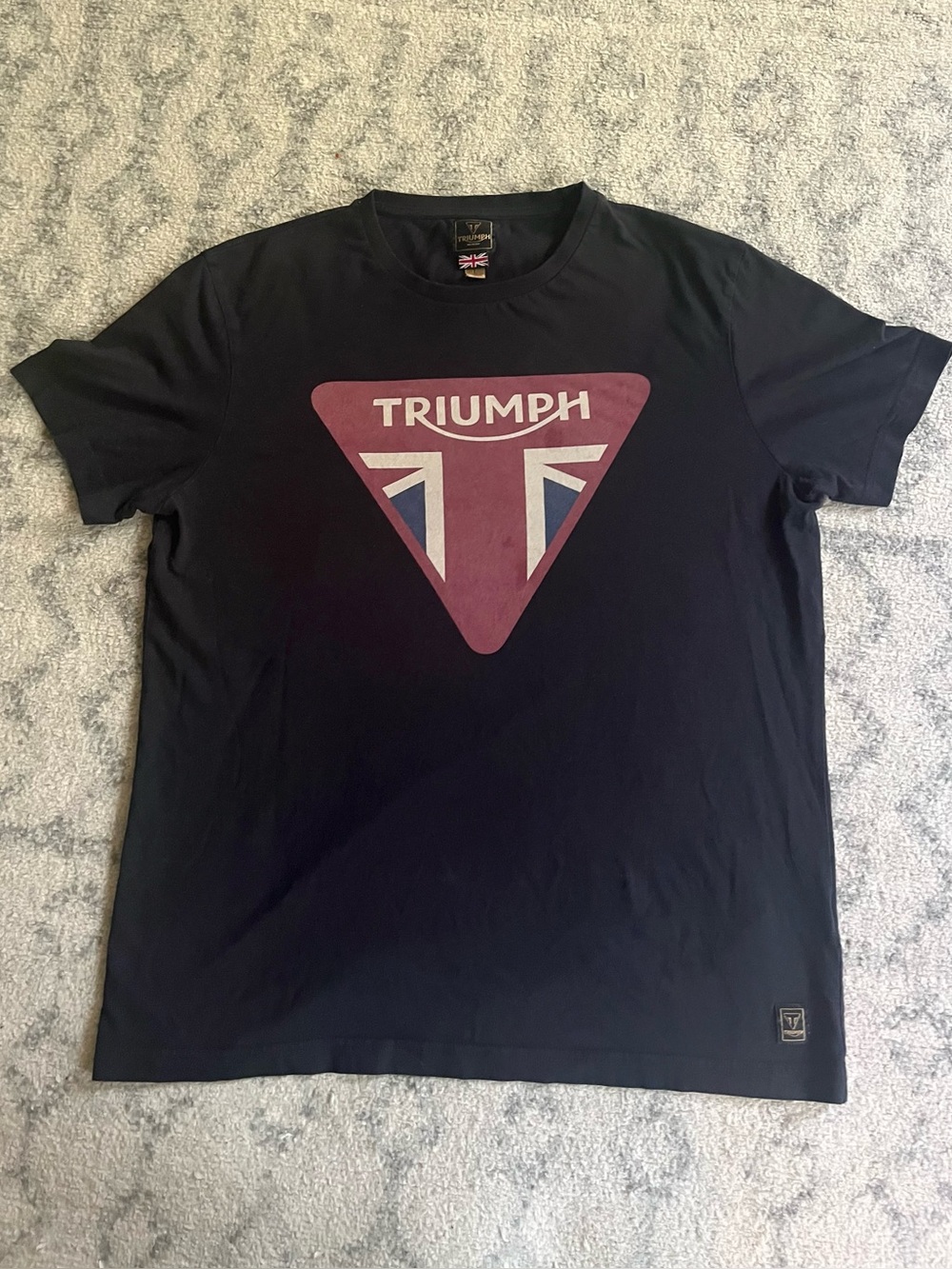 Triumph Devon T-Shirt Gr. L MTSS20023-L Union Jack motorcycle made in Portugal